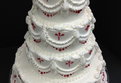 4 Tier Butter Cream With Vintage Scroll Work And Borders