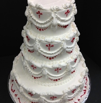 4 Tier Butter Cream With Vintage Scroll Work And Borders