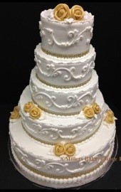 Wedding with Gold Flowers and Trim