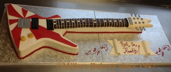 Rock On With Actual Size Electric Guitar Cake,Music To Your Taste Buds