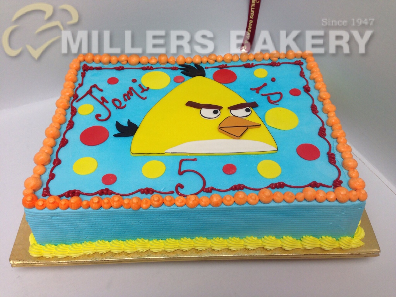 Angry Birds Half Sheet Cake