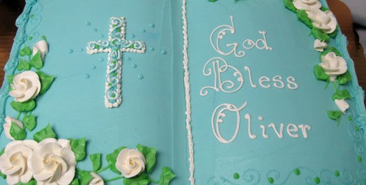 Blue Bible Cake