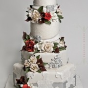 Ice Themed 4 Tier Winter Wedding Cake