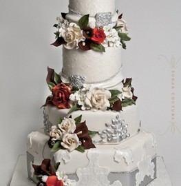 Ice Themed 4 Tier Winter Wedding Cake