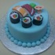 Sushi Cake With Sashimi.8 Inch Serves 10 $125 &#160;