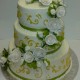 Three Tier Gold Trim Butter Cream