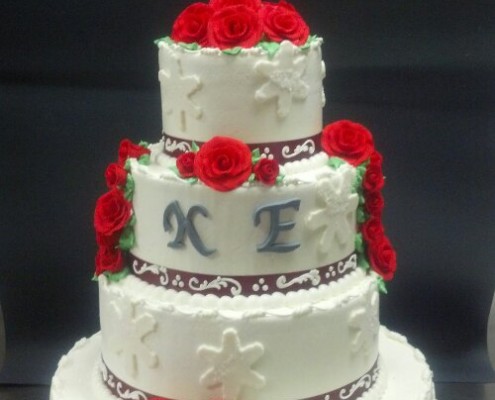 Holiday Themed Wedding Cake