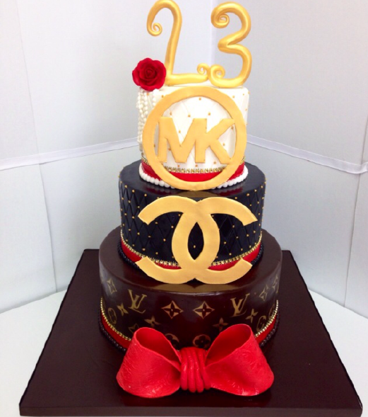 Chanel, Gucci And Louis Vuitton 3 Tier Cake 